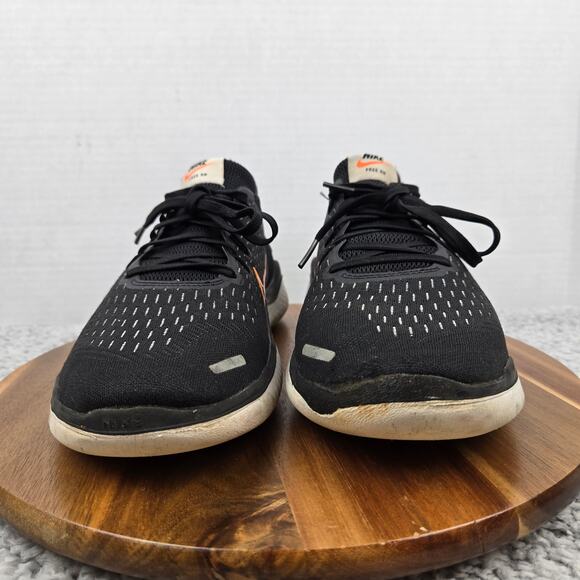Nike Mens 10.5 Free Rn 2018 Just Do It Black Orange Daily Sneaker AT4246-001 - Picture 4 of 12
